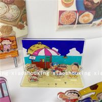 可爱卡通蜡笔小新风间正南妮妮阿呆立牌亚克力桌面汽车摆件装饰 海滩五人组 单款装