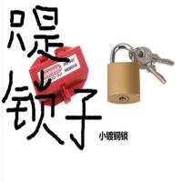 工业插头锁盒空调洗衣机电视热水器家用电器电源隔离儿童安全挂锁 小号锁带镀铜金属挂锁