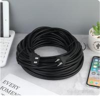 两脚插头延长线插座电动车充电源加长电线家用两孔插排插板接线板 **黑色*两插头+2孔延长线 +0.5米(1平足)