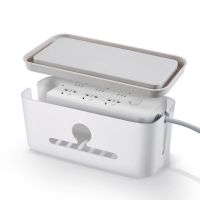 数据线收纳盒插线板充电器插座电源插排理线神器桌面整理电线遮挡 一个(31*14*13cm/个)