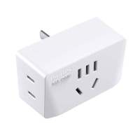 飞利浦多用途创意时尚插座转换器一转三三孔插头转接头电源转换器 白色