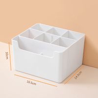 数据线收纳盒手机充电器整理盒桌面塑料可拆卸分格手机线收纳盒 白色 16.5cm*14.5cm*10cm