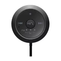 车载蓝牙接收器AUX音频接收器蓝牙FM发射器usb供电音响音箱车用 圆形车载蓝牙[AUX+FM]