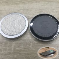手机桌面通用简约圆盘无线充电器快充华为小米Vivo苹果OPPO通用 银色 (金属外壳) 标配 (手机需支持无线充)