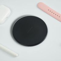 二合一手机无线充电器适用iPhoneX苹果8P华为小米安卓桌面快充座 (黑色)单冲10W塑料款无线充