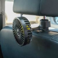 车载风扇汽车用强力制冷12V24V通用车内空调降温USB后排小电风扇 后排风扇[USB接口]车型通用 5叶扇[3档调节]