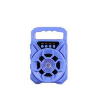 蓝牙音箱唱歌无线小音响低音炮家用户外大音量广场舞收款播报摆摊 蓝色 普通版[无蓝牙+无电池]