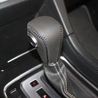 汽车真皮排挡套手缝档把套自动手动档位套专车专用挂档杆套手刹套 单个 排挡套(黑皮黑线) 手动挡[收货地址后面备注车型+年