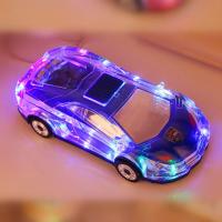 车模型蓝牙音箱大音量双喇叭重低音炮迷你七彩灯手机电脑家用音响 蓝色【汽车+七彩闪光灯+蓝牙音响】