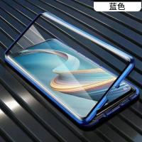华为MATE40pro手机壳双面玻璃防摔mate40全包镜头保护壳磁吸套pro 蓝色-普通款 mate40