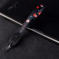 手机挂绳数据线 苹果2A快充编织充电线 多功能通用车载线 短款-黑色 苹果接口