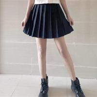 jk制服百褶裙长裙过膝短裙半身裙新款学生装女班服学院风基础款 藏青色短裙43厘米 S