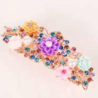 买送魔发贴盘发梳卡子发夹发卡发饰头花插梳水晶头饰合金饰品发叉 玫瑰之约（彩色）