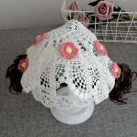 韩版宝宝发带婴幼儿儿童宝宝发带头花女婴公主头饰假发发饰卷头带 白色5朵梅花 8-36个月头围45-50cm