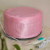 加热帽焗油帽家用干发帽加热发膜加热帽电热帽子焗油帽染发加热帽 普通款:布面粉色三档