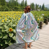 夏季沙滩户外室外免搭建速开换衣神器便携简易帐篷遮挡野外换衣罩 花色 波浪纹