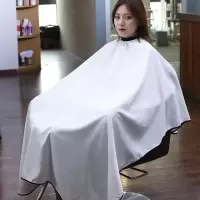 专业防水焗油围布理发店专用防水焗油大围布理发剪发不粘发大围布 简约理发纯白围布(防静电不粘发)