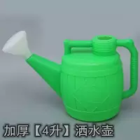园艺工具加厚不锈镀锌白铁皮壶洒水壶浇花壶浇菜壶花园浇水壶 加厚 4升 塑料[洒水壶+喷头]
