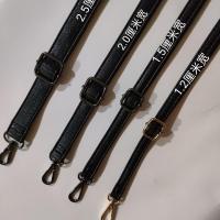 黑色包带子包包肩带单买配件斜挎替换肩带可调节女斜挎包带 1.2厘米浅金钩一条 黑色漆皮
