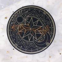 【橙市时光】切割板圆形半透明魔法阵手账剪贴diy手工橡皮章垫板 黑金 12cm