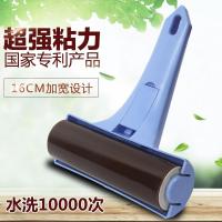 粘毛器水洗粘毛器滚筒去毛器家用清洁粘尘滚轮吸尘器可水洗除毛器 超大号水洗粘毛器蓝色