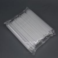 14cm一次性加厚短款透明八宝粥珍珠奶茶棷果汁塑料尖头粗硬吸管 1x14cm透明粗吸管约35支/包 1包约35支