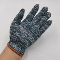 线手套劳保耐磨加厚厂家直销批发黑色棉纱维修工地干活工人手套男 耐脏灰 500G中厚 12双