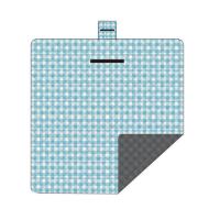 机洗野餐垫加厚防潮垫防水地垫野营垫子野餐布沙滩垫户外地垫用品 150x200cm蓝白格 200*200cm