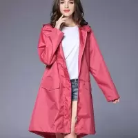 雨衣徒步成人连体雨披1003 桃红色 M