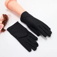 高弹力手套礼仪防晒男女紫外线薄款氨纶春秋夏季黑白色开车舞蹈 5双黑色