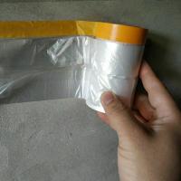 家电清洗保护膜 空调防水膜 防油PE喷漆遮蔽膜室内家具装油漆遮蔽 中粘美纹纸保护膜55*25 保护膜一卷