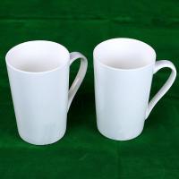 情侣杯子一对一男一女情侣款陶瓷对杯新款高颜值可爱情侣礼物一对 经典纯白