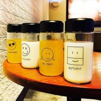 杯子女学生韩版可爱玻璃杯男情侣水杯韩国便携简约创意潮流小水瓶 表情图案随机发 单杯