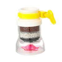 多层过滤带锁扣厨房水龙头过滤器水管防溅头花洒节水器净水器喷头 红色1个