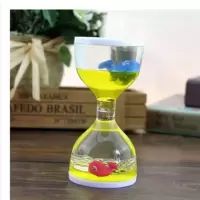 钻石液体沙漏摆件卡通可爱油滴油漏时间计时器送女生情人节礼物 大杯滴黄色