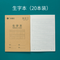小鱼儿小学生作业本子练字幼儿园写字田字格生字本拼音本语文数学英语练习儿童统一标准一年级田格本薄课文本 生字本(20本装)