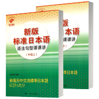 正版 新版标准日本语语法句型课课讲中级 上册+下册 日语教材书籍 上海译文出版社