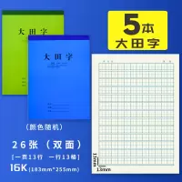 小学生作业本田字格标准16K彩色三年级大田字生字本课时作业本加厚大号语文数学英语课后作业本16开练习本 大田字5本装/单