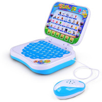 学习汉语拼音拼读训练神器点读机拼音国学数学习机幼儿园儿童早教 小号[基础款]电脑-蓝色自备电