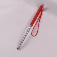 电子可伸缩教鞭笔 教师笔 电子白板不锈钢教鞭 伸缩教鞭教练杆 1米金属头( 红柄)