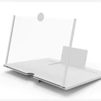 10寸手机屏幕3D超清放大器3D抽拉手机放大器高清通用手机桌面支架 3D超高清白色