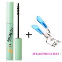 [火烈鸟睫毛膏]防水防汗拉长不晕染学生浓密卷翘大眼睫毛膏 绿色纤长型+睫毛夹