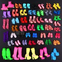 芭比娃娃套装 女公主儿童玩具衣服裙子洋娃娃生日礼物过家家玩具 40款鞋子(加5双靴子)