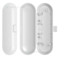 电动牙刷盒子收纳旅行盒通用型便携式艾优舒克小米素士华为飞利浦 新款加厚(卡扣型)-磨砂白 直径27-33mm适用