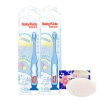 舒客宝贝儿童牙刷软毛2-3-5-6-10岁以上舒客小孩超细宝宝牙刷3支 酷酷蓝[布丁狗] 2支牙刷+牛奶香皂95g