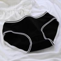 4条装 黑色收腹内裤女棉质中腰女士抗菌三角底裤头棉裆少女裤 单条装可自选 L建议(70斤-95斤)