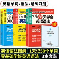 赠音频 全3册28天学会英语语法+看图学会3000英语单词+快速记忆英 全3册