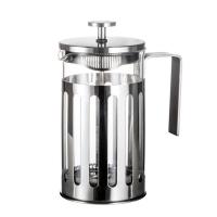 手冲古典保温咖啡法压壶 泡咖啡泡茶过滤式器具玻璃耐热 304钢 [收藏优先发货]竖纹法压壶 350ml / 1至2人份