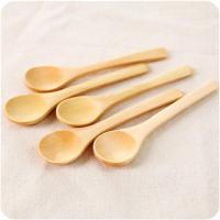 小木勺天然木勺子蜂蜜勺竹勺长柄日式调羹实木咖啡勺手工儿童餐具 小木勺1支