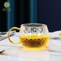 加厚防爆锤纹玻璃壶大容量冷水壶耐高温玻璃泡茶壶家用凉水壶套装 [高端加厚]锤纹杯(单杯)